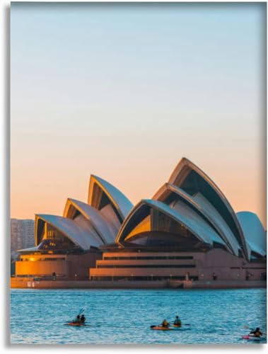 Bathroom Wall Art - Kayaking Sydney Harbour Canvas 16x20