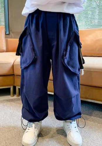 Boys Camo Pants Kids Pull on Elastic Waist Casual Loose Jogging Bottoms Elastic Cuffed Cargo Joggers 6-7 Years3