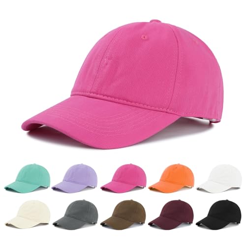Image of American Trends Baseball Cap for Women Men Adjustable Cotton Dad Hat, Classic Plain Ponytail Hat for Workout & Everyday Wear