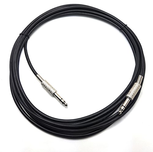 MainCore 5m Long Stereo Jack 6.35mm to 6.35mm Stereo Jack/METAL/Plug to Plug/Cable Lead (Available in 0.50m, 1m, 3m, 4m, 5m, 6m) (5m)
