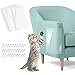 Lostwry 12 Stück Katze Kratzschutz Transparent Kratzschutz for Hund Katze Klebeband Selbstklebend Kratzschutz Möbel mit Schrauben Anti Kratz Möbelschutz Kratzabwehr Katzen für Sofa Tür Wand 23*43cm
