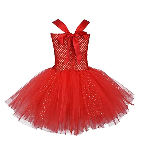 IBTOM CASTLE 3 stuks meisjes duivelshoorn Cruella Deville kostuum engelenvleugels accessoires jurk gebreide pailletten tule strik tutu carnaval Halloween Kerstmis carnaval cosplay party set