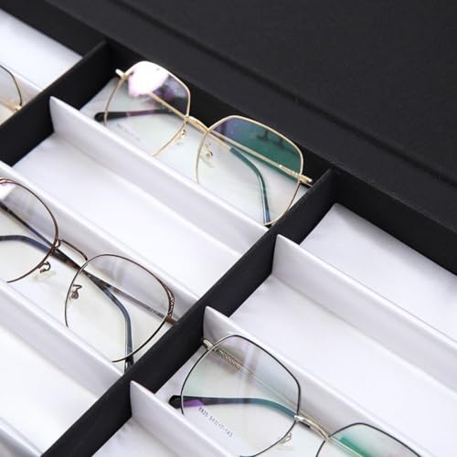 Support d'exposition de lunettes et boîte de rangement empilable de placard