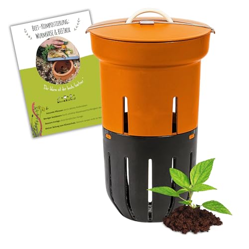 Beetkomposter Wurmvase XL - Wurm Komposter Garten zum Eingraben inkl. Wurmkiste Anleitung