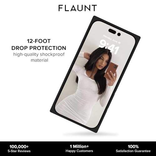 Image of FLAUNT Official Square iPhone 17 Pro Case - Tortoise Print | Phone Cover for iPhone 17 Pro - Compatible with MagSafe and Wireless Charging - Drop-Tested Shockproof Designer Hard Cover