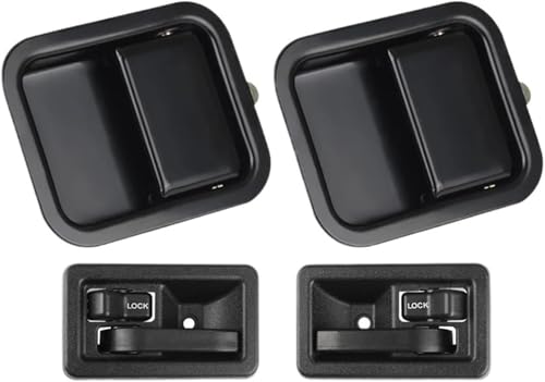 Poignées de porte pour Jeep YJ et TJ de 1991 à 2006 - Kit complet de 4 pièces