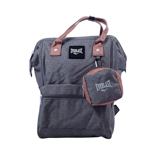 Everlast Mochila Canvas Cinza e Rosa