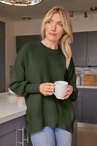 Image of EFAN Womens Oversized Sweaters Batwing Sleeve 2026 Fall Fashion Outfits | Trendy Chunky Knit Pullover, Slouchy Fit Clothes, Cozy Layering Essentials, Cute Winter Clothing, Comfy Casual Daily Wear