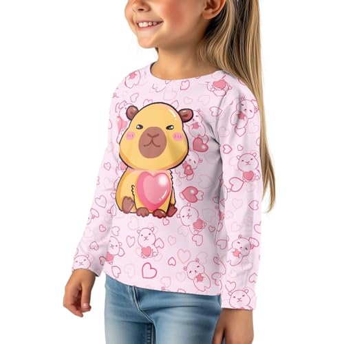 Image of Kids Long Sleeve Shirts for Girls 3-16 Year Old Cute Clothes for Teen Girls Casual Workout Tops