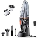 Rolgno Handheld Vacuum Cleaner, Rechargeable 9KPA Powerful Suction Car Vacuum Cleaner Cordless with [Fast Charging Dock & LED Light], 2 HEPA Filters, Mini Dust Buster for Home/Carpet/Stairs/Pet Hair