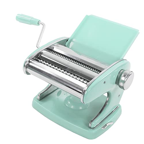 UniMarket® Manual Pasta Maker Machine, 6 Adjustable Thickness Settings Noodles Maker with Washable Stainless Steel Rollers Hand Press Pasta Machine for Spaghetti,Fettuccini, Lasagna(Mint Green) UniMarket® Manual Pasta Maker Machine, 6 Adjustable Thickness Settings Noodles Maker with Washable Stainless Steel Rollers Hand Press Pasta Machine for Spaghetti,Fettuccini, Lasagna(Mint Green)