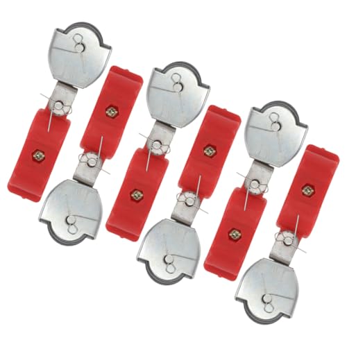 Ipetboom 6pcs Heavy Duty Steel Wire Rope Cable Pulley Block Set with Semi-Plastic Wheels, Bearing Swivel Trolley for Industrial Lifting and Wire Rope Crane Applications