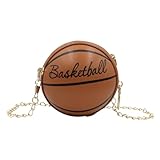 Amamcy Little Girls Basketball Letter Crossbody Purse Basketball Shape Purse Mini Round Ball Crossbody Purses Shoulder Bag