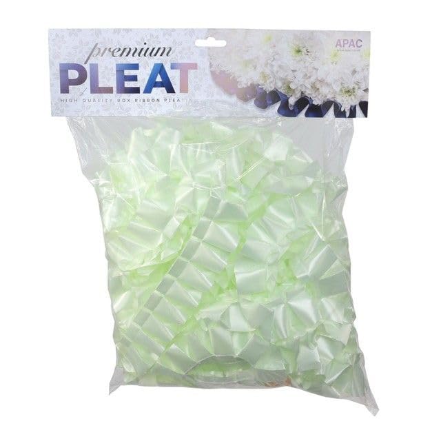 Easy Pleat Tribute Ribbon - Waterproof Poly Ribbon - Pre-Pleated Edging for Floral Tributes, Crafts & Decoration - 10m or 30m Length, 50mm Wide (Mint Green, 50mm x 30m)