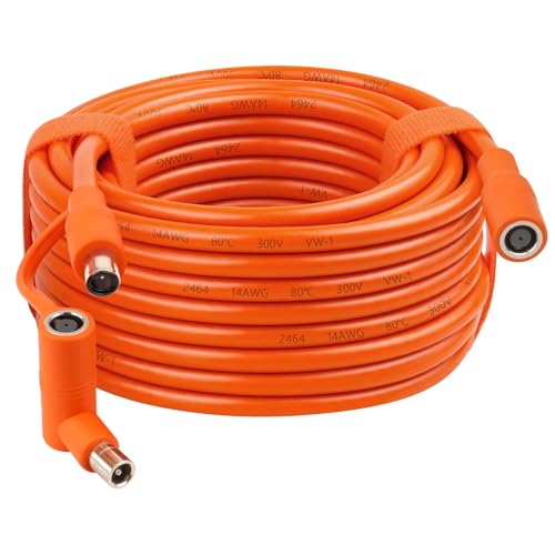 14AWG DC extension cable 30ft 8mm with DC7909 to DC8020 adapter