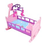 Decoración de la casa de muñecas: Esta linda cuna de muñeca para niños también puede ser un magnífico accesorio para la decoración de muebles de casa de muñecas, creando una escena de vida llena de colorido.