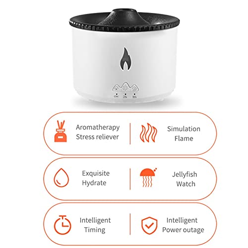 Umidificador Vulcão - Difusor de Chamas Difusor de Óleo Essencial de Aroma | Umidificador de chama d