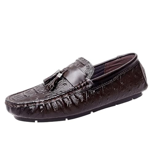 Mens Party Loafers Shoes Faux Leather Outdoor Business Round Toe Office Non Slip Rubber Sole Low Top Shoe Slip-on