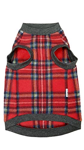 Pull pour chat Sphynx contre le froid tricot à carreaux rouge gris L