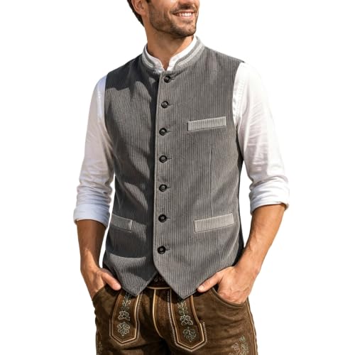 Gilet traditionnel homme en velours côtelé léger pour look élégant
