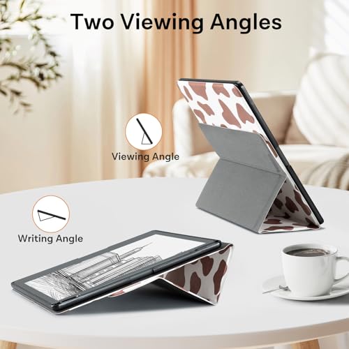 Image of CoBak Stand Case for Kindle Scribe - Premium Folio Leather Cover with Pen Holder, Auto Sleep /Wake - Compatible with 10.2 Inch Kindle Scribe (2022 /2024 Release)
