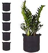 Pratico Outdoors 7 Gallon Fabric Pots for Plants, Vegetables and Flowers, 5 Pack