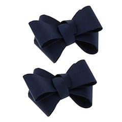 2 Pezzi Semplici Clip per Scarpe con Fiocco Scarpe Da Sposa Fibbia Clip Scarpe Da Ballo Accessori di, Blu scuro, 8 centimetri