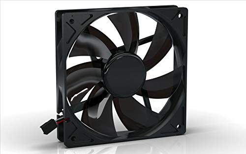Noiseblocker BlackSilent (120mm, PLPS - PWM) - PC Case Fan 120mm BlackSilent Pro Cooler PC Fan PL-PS - Computer PWM Fan with Silent Wings and Silicone Frame - The Maximum Airflow Is Only 100 mÂł/h