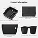 Upgraded Center Console Organizer for Subaru Forester Accessories 2025, Armrest Storage Box + Silicone Cup Holder + Hidden Box + Wireless Charging Protective Pad with Non-Slip Mat 4Pcs Set, Black