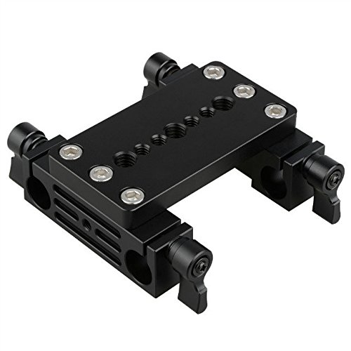 Camvate Tripod Mount Base Plate W/ 2 15Mm Railblocks For Dslr Shoulder Mount Rig #TOP3