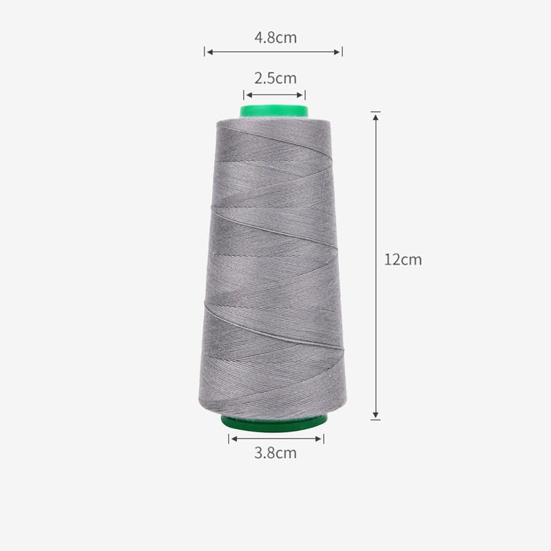 3000Yards Polyester Sewing Thread Grey Thread for Embroidery/All Sewing Purpose Hand and Machine - Image 2