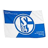 schalke fahnenmast ca. 100 x 150 cm große Fahne (Größenangabe ohne Holzstab)