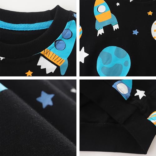 Toddler Boy Sweatshirt Long Sleeve Pullover Crewneck Tops Cartoon Shirts3