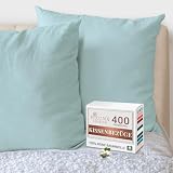 Pizuna Luxuriöser Soft Satin 2er Pack Kissenbezug 80x80 cm Baby blau, 400 Fadenzahl Baumwolle Quadratisch Kissenbezüge, 100% Langstapel Baumwolle Nur Kissenbezug (Baby blau 80x80 cm) Mako Satin