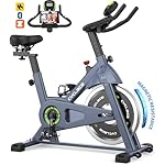Cyclace Exercise Bike, Magnetic Stationary Bike for Home, Low Noise Cardio Indoor Cycling Bike with App Compatible, 300LBs Weight Capacity & Tablet Mount