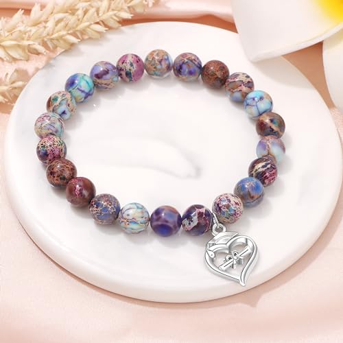 Image of Joycuff Graduation Gifts for Her Him Class of 2026 Graduation Bracelets Inspirational Graduation Compass Bracelet for Women College Graduation Gift for Him Her