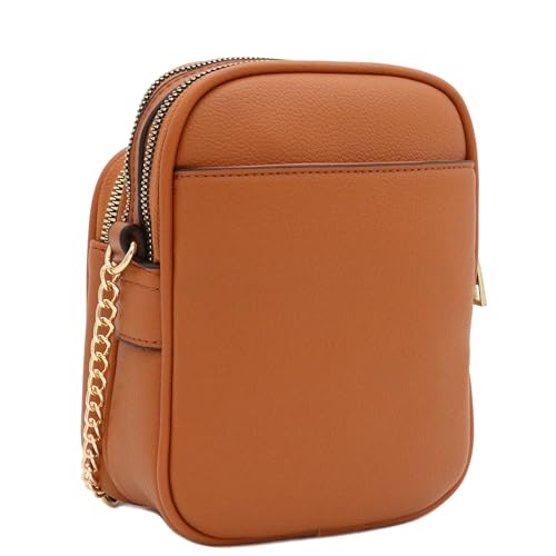 Image of FashionPuzzle Multi Pocket PU Leather Casual Medium Crossbody Bag with Adjustable Strap