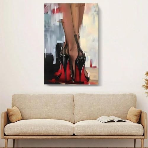 Affiche sur toile de talons hauts XBTYKPB 70x100 cm sans cadre pour salon