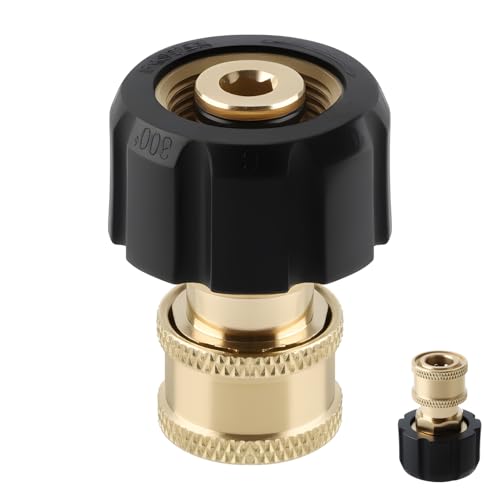 M22 Female to 1/4 Quick Connect Adapter Pressure Washer Gun Adapter High Pressure Washer Hose Connector Quick Coupling Brass Internal Thread Connecting Parts 14mm Fittings