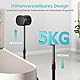 PEGZONE Höhenverstellbare Lautsprecherständer, kompatibel mit SONOS Era 300 und Era 100, Speaker Stand bis zu 108 cm mit Kabelmanagement, Boxenständer 5kg Tragkraft, schwarz, 2er-Pack