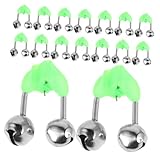 Happyyami 60pcs Fishing Rod Bells Lightweight Durable Bait Alarm Spiral Clamp for Immediate Fish Bite Notification for All Outdoor Fishing Environments