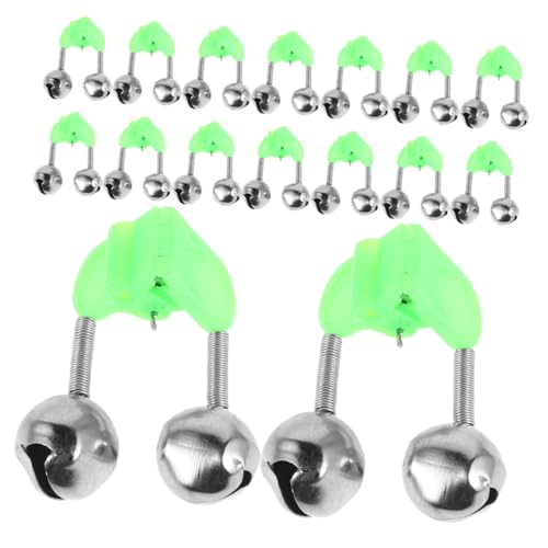 Happyyami 60pcs Fishing Rod Bells Lightweight Durable Bait Alarm Spiral Clamp for Immediate Fish Bite Notification for All Outdoor Fishing Environments