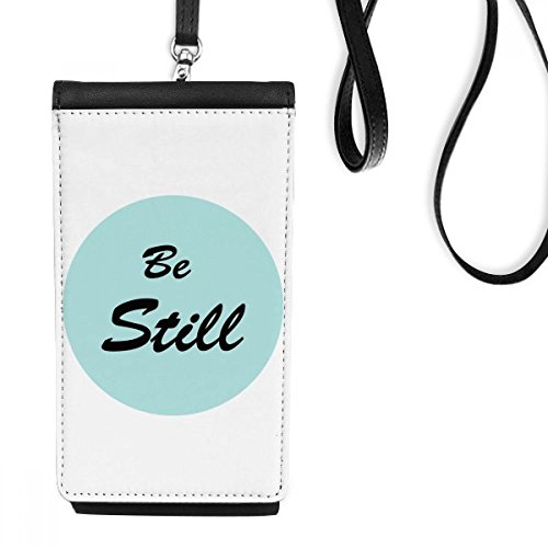 Hanging sac téléphone noir avec citation biblique imprimée en relief