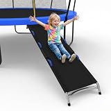 Blanketown Trampoline Slide, with Handrails, Universal Children's Trampoline Ladder, Safety Strong Tear Resistant Fabric Trampoline Accessories for Kids Toddlers Climb Up & Slide Down