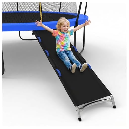 Blanketown Trampoline Slide, Slide Ladder for Trampoline, Universal Trampoline Accessories Slide for Kids, Smooth and Durable, Blue
