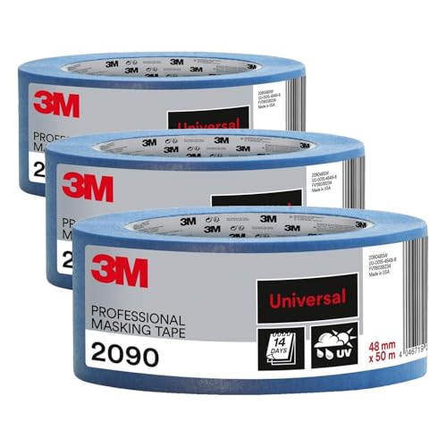Cintas de enmascarar 3M 2090 azul de 48mm para pintor y protección de bordes en bricolaje