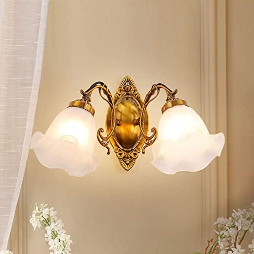 Apliques de pared E27 con pantalla de cristal para dormitorio moderno 6