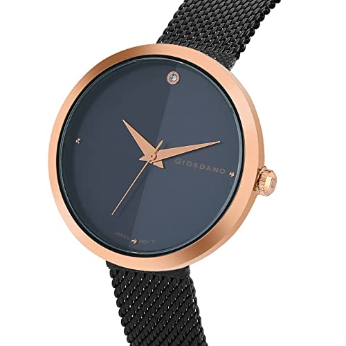 Image of Giordano Eleganza Collection Analog Wrist Watch for Women with Color Variant, Stylish Wired Metal Mesh Band| Ladies | Girls to Compliment Your Look | Ideal Gift for Female - GD-4062