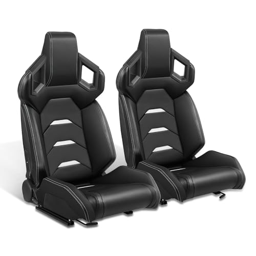 DNA MOTORING 2PCS Racing Bucket Seats