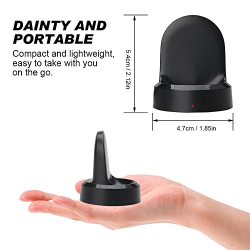 Maxjoy For Gear S3 Charger - Replacement Wireless Charger Charging Cable Cradle Dock Stand With Usb Cord Wire For Samsung Galaxy Gear S3 Classic (Sm-R770) & Frontier(Sm-R760 / R765) Smart Watch,Black #TOP2